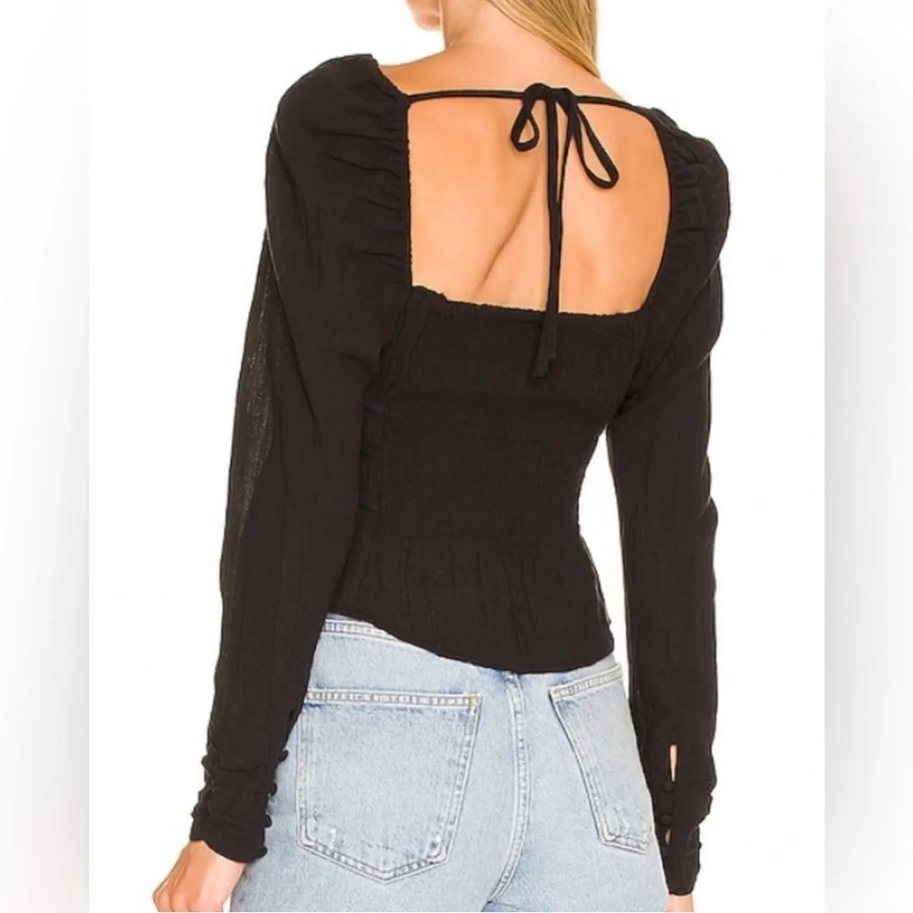 Free People Chloe Smocked Tie Back